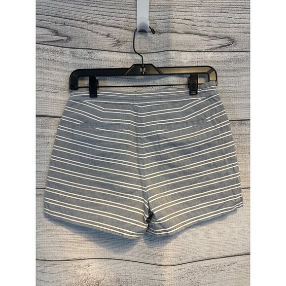 J.Crew Women's Striped Linen-Blend Drawstring Shorts Size 0 - Picture 3 of 3